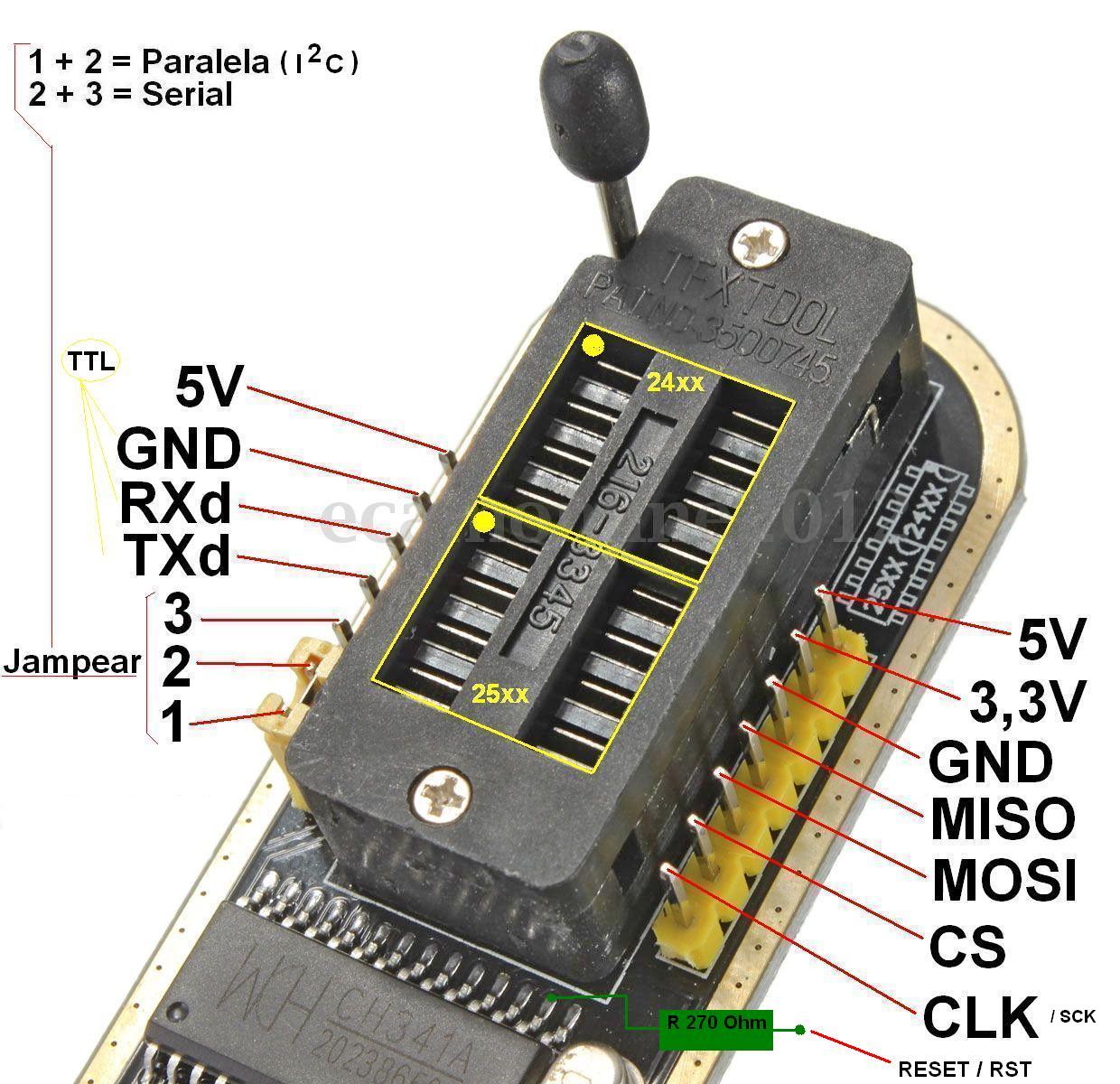 Como montar um Gravador de BIOS CH341A Pro GOLD - Ferramentas para ...