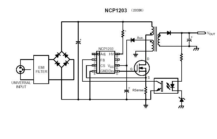 Ncp1200p60 схема включения