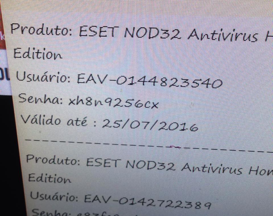 Chave de ativação eset nod32 2019 gratis