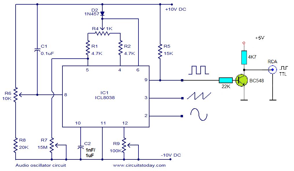 Generator circuit. Icl8038 Генератор сигналов схема. Генератор синусоидального сигнала схема на 555. Генератор сигналов icl8038 обновленная версия схема. Icl8038 Генератор схема.