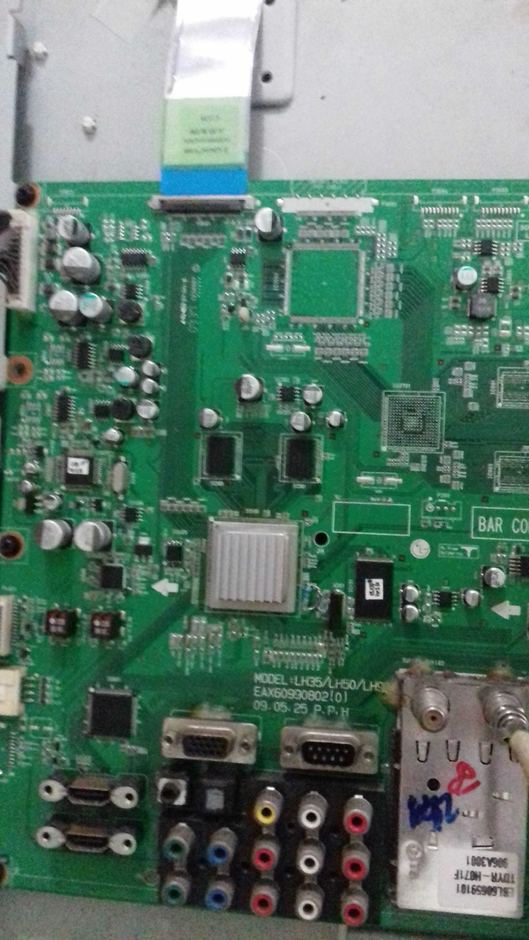 Tv LG 42LH35FD Temperatura do processador BGA