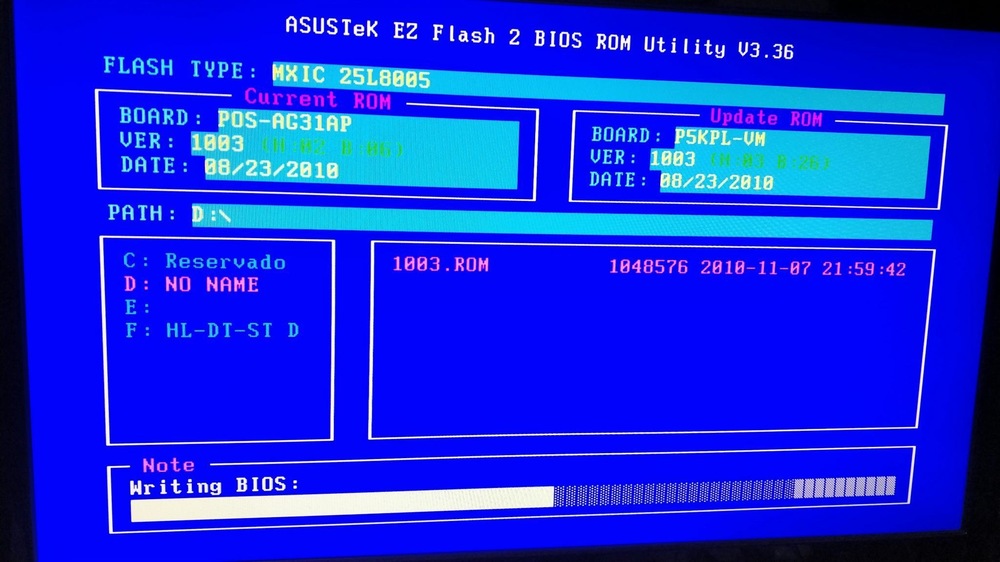 Rom id in the file is incompatible with existing bios что это