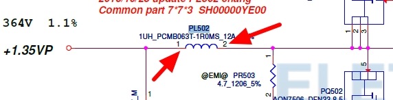 Acer Aspire E15 E5-571-376T  Z5WAH LA-B161P  Notebook liga mas sem o video, não possui a linha de 1.35v na placa mãe, linha em curto