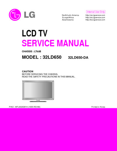 LG 32LD650 LB03B/LJ03B/LL03B/LT03B