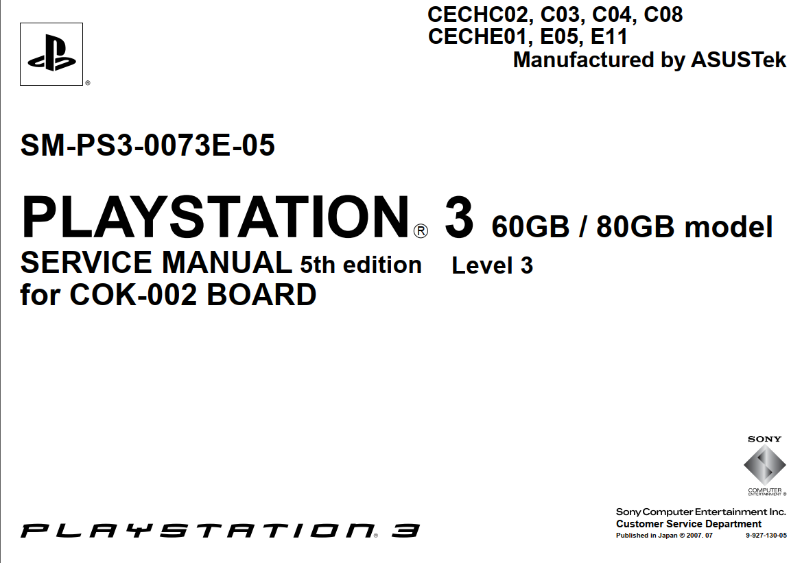 PS3 - Datasheets  COK-001 COK-002 SEM-001