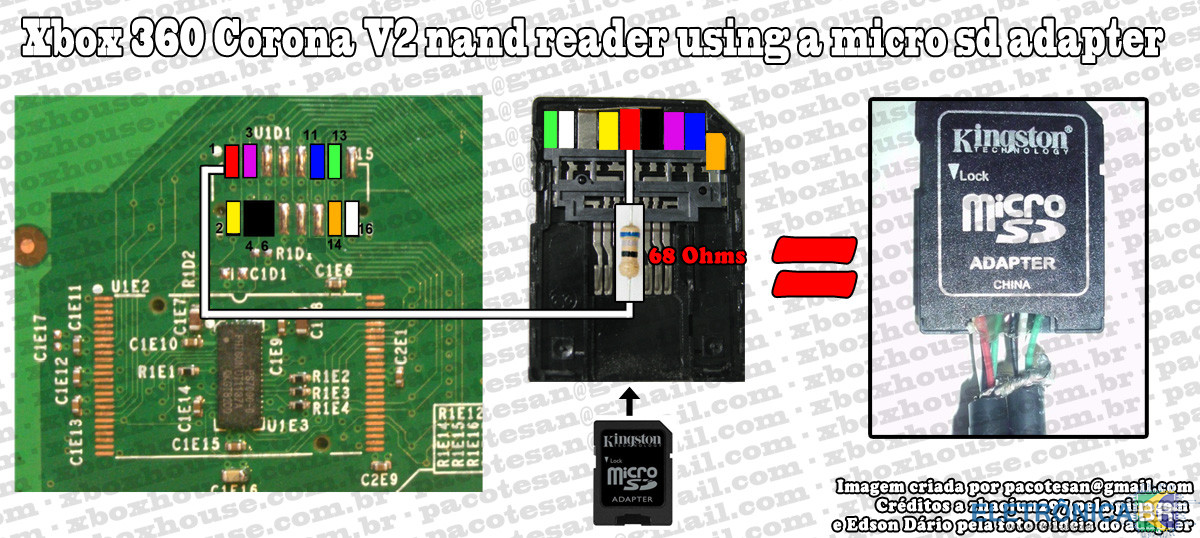 Leitor De Nand Xbox Corona V2v4 Vídeo Games Eletrô