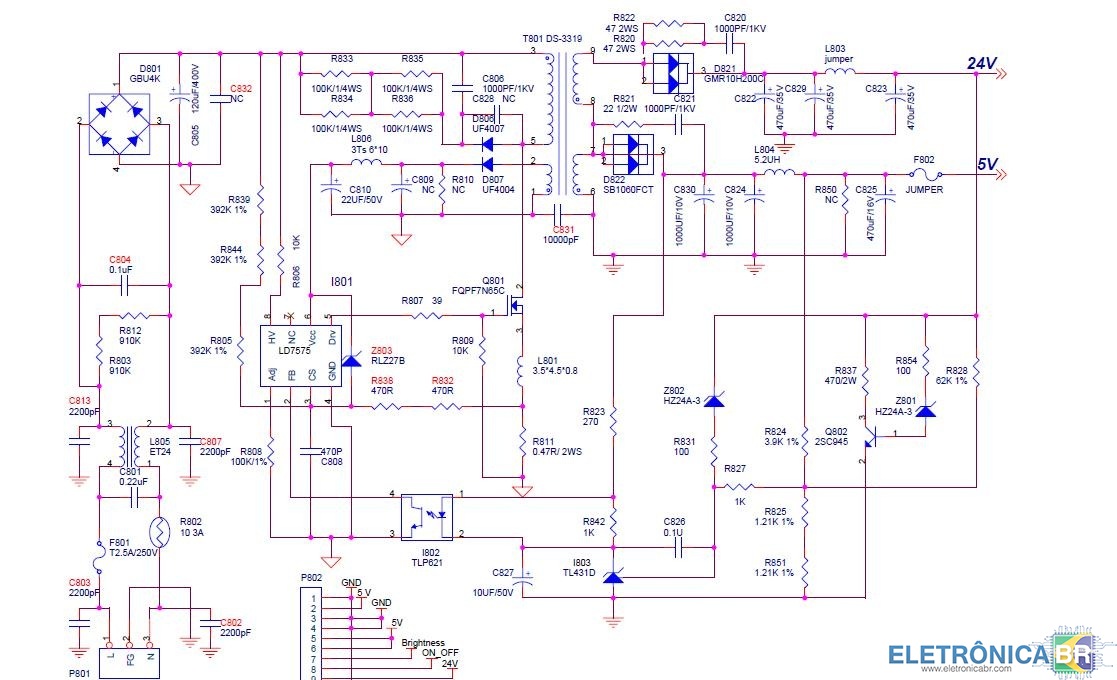 Ld7552 схема блока питания