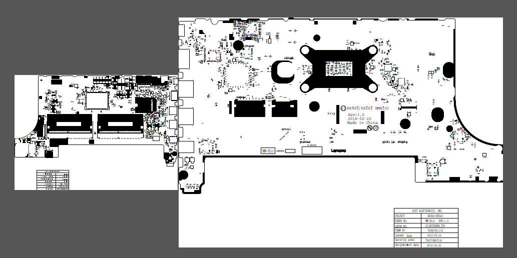 Compal (LCFC) NM-B531 EE485 EE585 (Lenovo ThinkPad E485) REV 1.0 - Component Finder (.PDF)