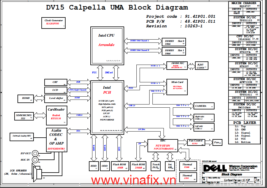 Dell n5040 dv15 10263-1 esquema