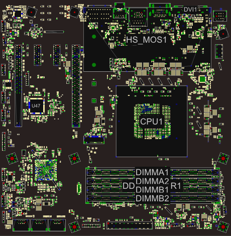 MSI MS-7A69 (MSI B250M Mortar) REV 2.0 - BoardView (.CAD)