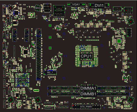 MSI MS-7A74 (MSI B250M Pro-VD) REV 1.0 - BoardView (.CAD)