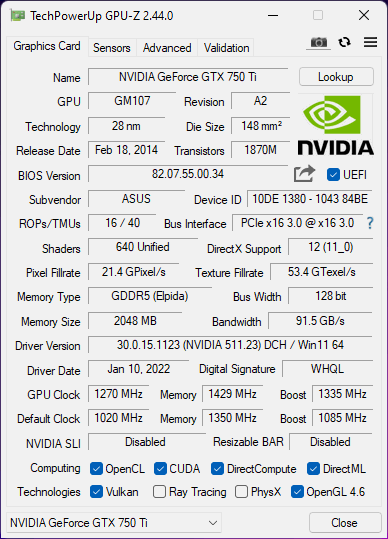 bios mod para gtx 750 ti 2 gb asus + config msi afterburner