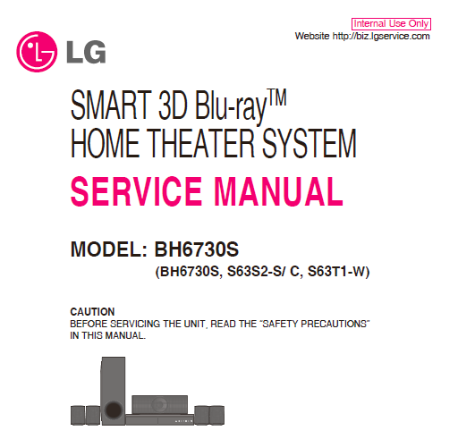 LG  BH6730S Home Theater Service Manual