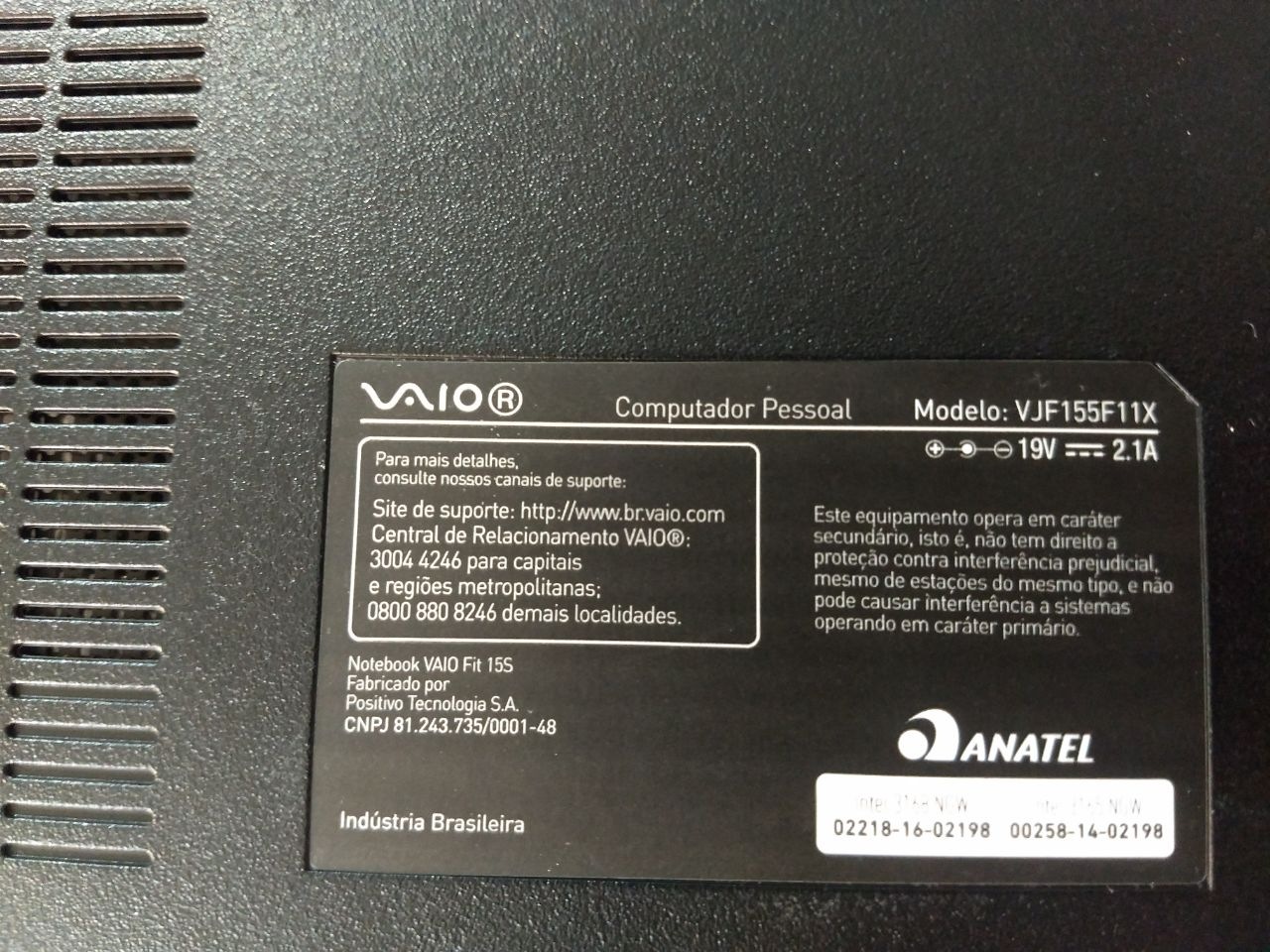 BIOS Notebook VAIO VJF155F11X - 6-71-N240J0-D02A - i5 7200 (SR342) ME FW-11.8.50.3434_100% OK.BIN