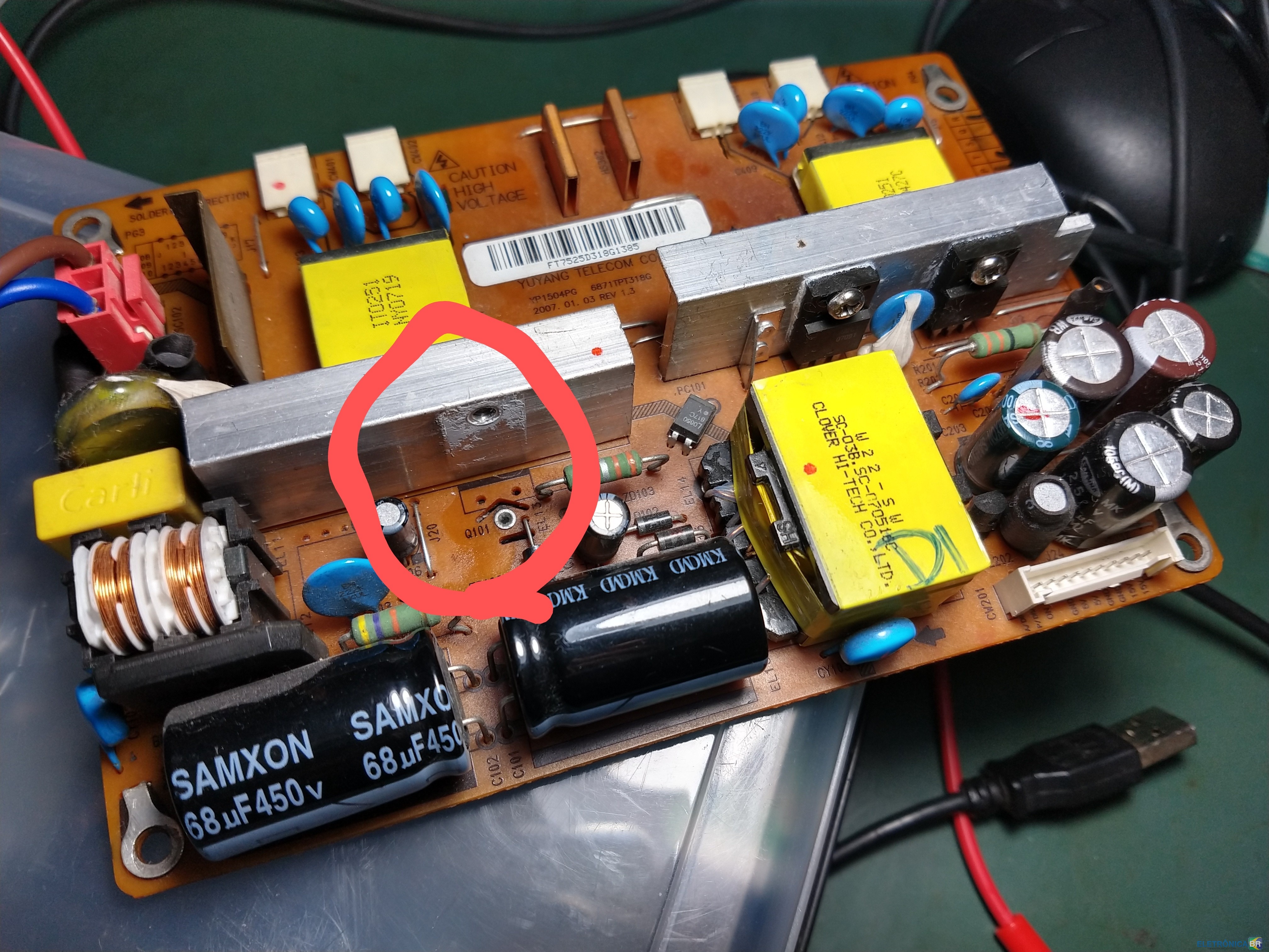 Esquema Eletrico da fonte YP1504PG da TV LG flatronM228WA-BM