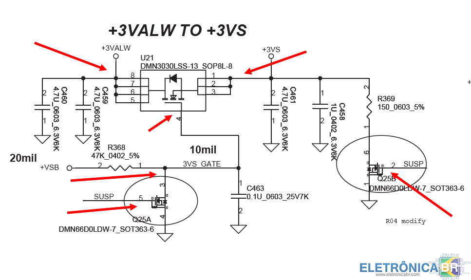 Acer E1-571 - MB LA-7912P - Problema no circuito +3VALW TO +3VS