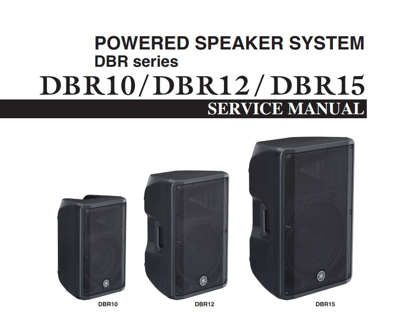 Manual de serviço Caixa Yamaha DBR10 DBR12 DBR15