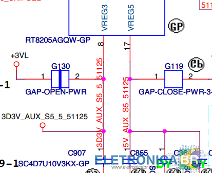 HP - ProBook 4520s - M/B H9265-4 48.4gk06. 041 - Não liga, sem 3v3 na SUPER IO