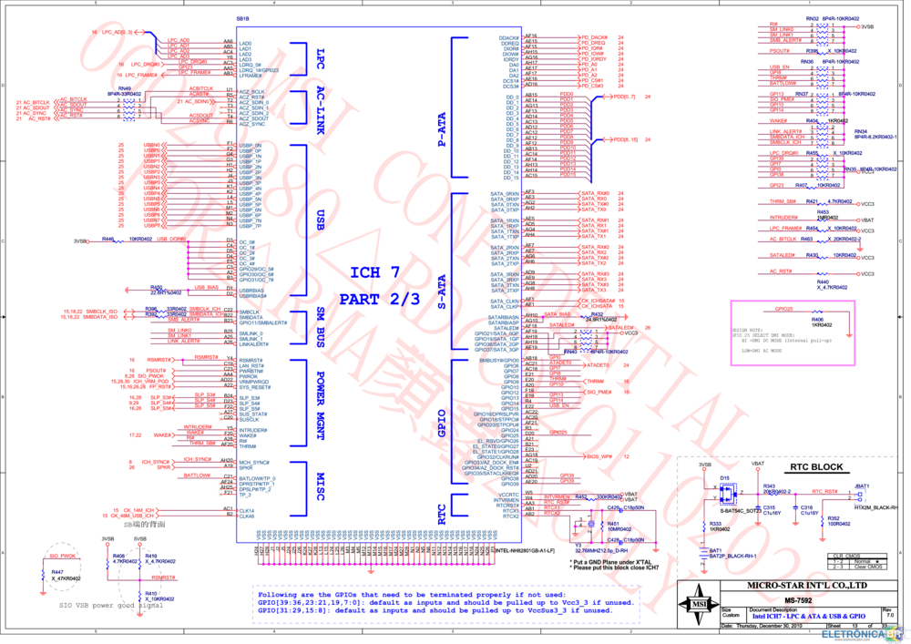 MSI SCHEMATICS G41M-SP20 Diagram - Treinamento Motherboards