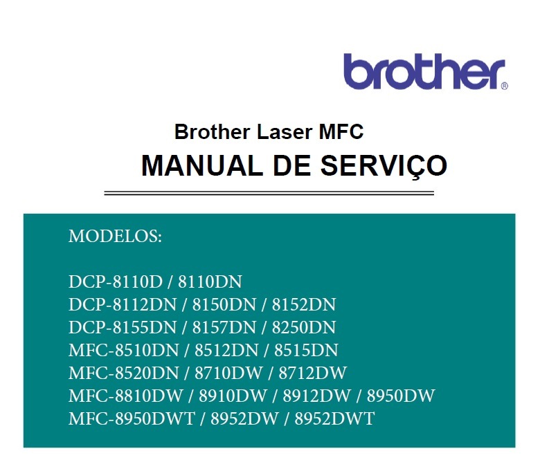 Manual de serviço Brother 8157 em Portugues