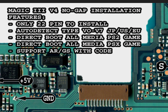 ESQUEMA MAGIC III V3 E V4 MODCHIP PS2