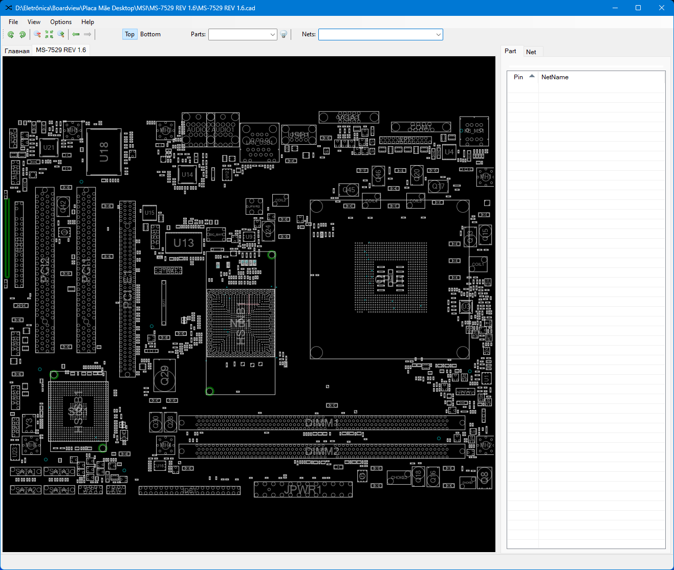 Software universal para visualizar arquivos boardview - BoardViewer 2.0.1.9