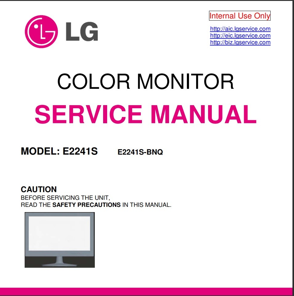 Mais informações sobre "Manual de Serviço do Monitor LG Modelo E2241S"