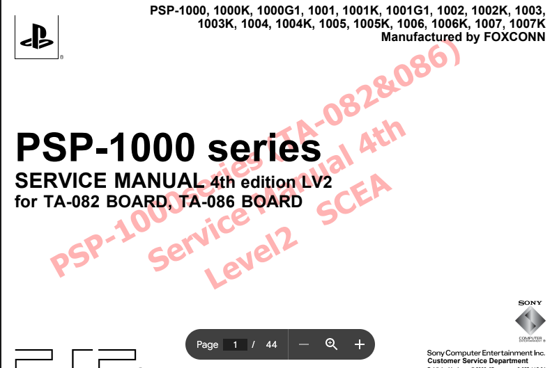 Mais informações sobre "PSP 1000 PLACA TA-082086 Service Manual PW SCEA DIAGRAMA ESQUEMATICO"