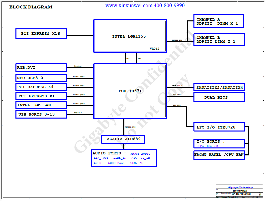GIGABYTE GA-H67M-D2-B3