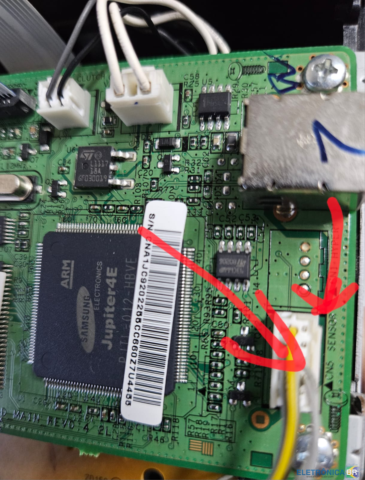 samsung ml-1665 luz painel vermelha