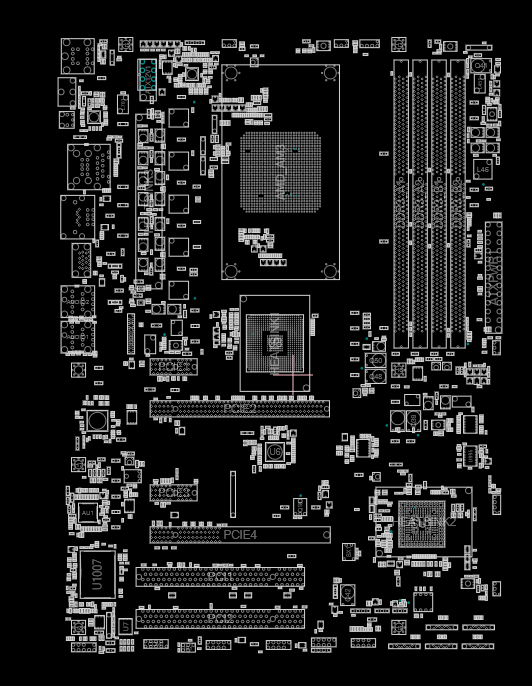 BoardView placa-mãe ASRock EXTREME3, MXGNW0-A01 e MXGNW0-A02 - Placa 60-MXGNW0-A01 - Rev. 2.00 - Schematic