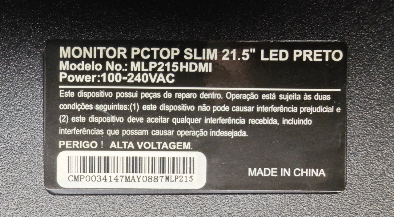 Bios Monitor PCTOP SLIM 21,5