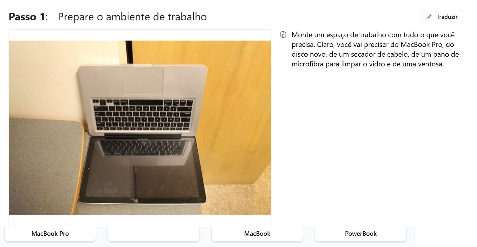 Mais informações sobre "guia de trabalho passo a passo"