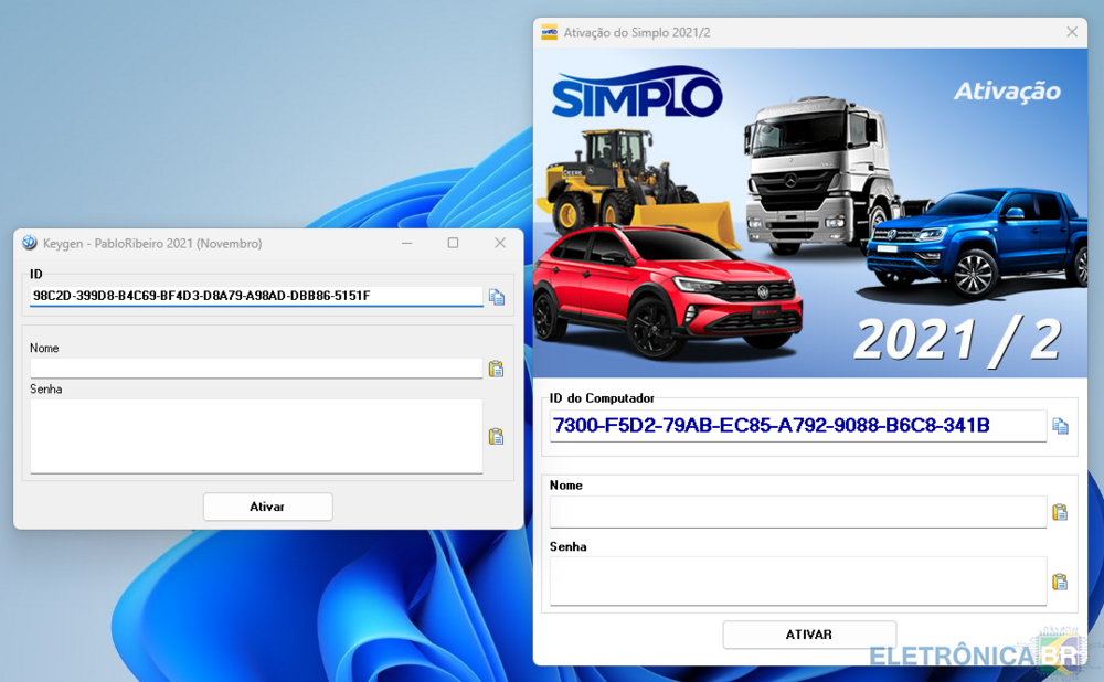 Ativador keygen simplo tratores