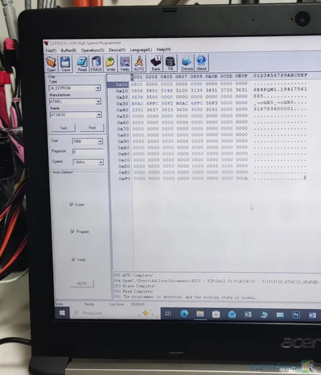 Servidor Dell PowerEdge T110 que parou de funcionar após um teste de estresse