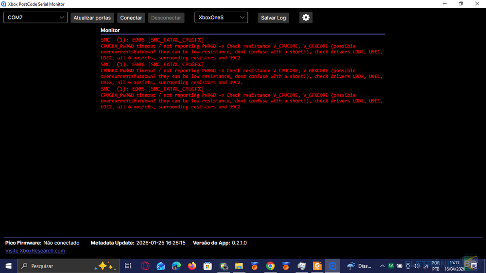 Xbox one S / Rev G / Não liga