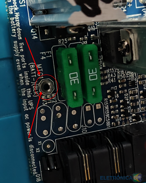 Nobreak - Terminal que vai na bateria oxidou
