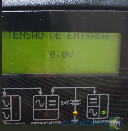 Nobreak SMS Sinus Double II DSP 3200VA (μSS3200 Di) – Retificador não aciona e tensão de entrada em 0V