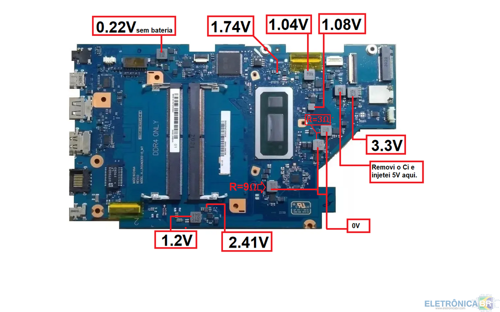 Samsung NP550XCJ / Placa BA41-02814A Allrounder2-15-INT REV 1.1 / Identificação de Componente